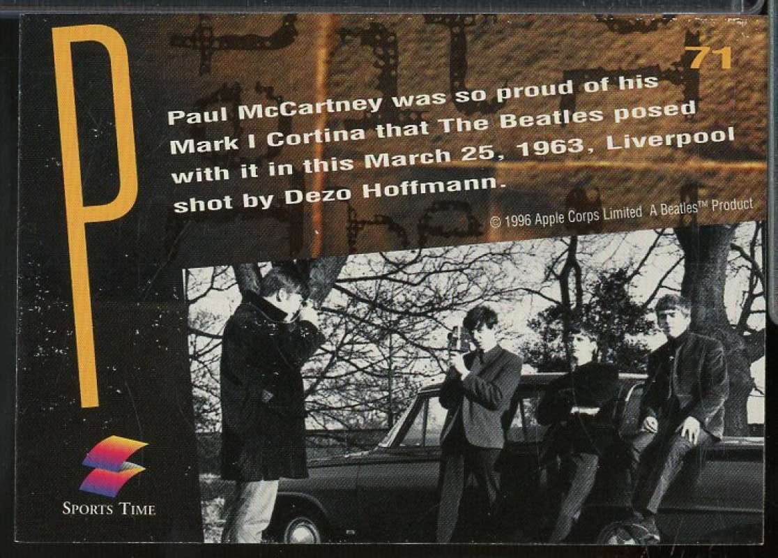 Paul McCartney was so proud Card 1996 Sports Time The Beatles #71  Image 2