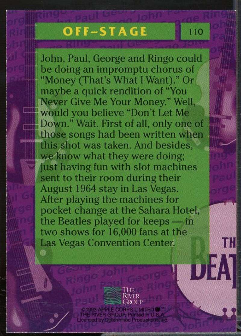 John, Paul, George and Ringo Card 1993 The River Group Beatles Collection #110  Image 2