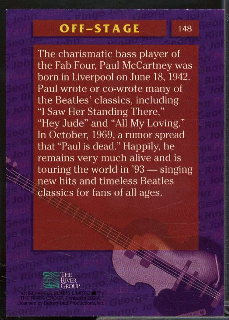 The charismatic bass player Card 1993 The River Group Beatles Collection #148  Image 2