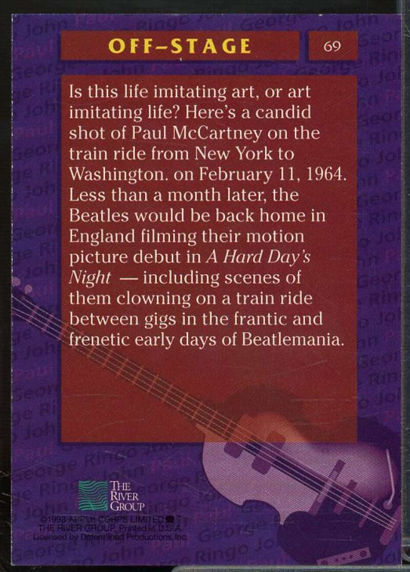 Is this life imitating art Card 1993 The River Group Beatles Collection #69  Image 2