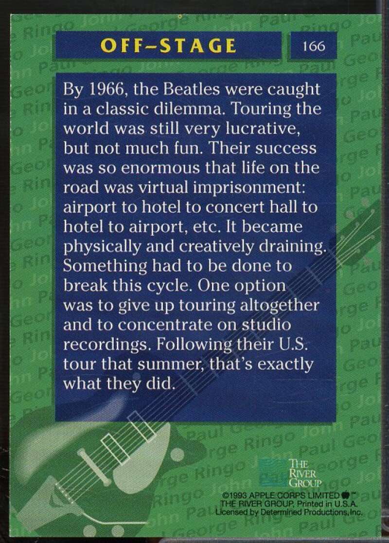 By 1966, the Beatles were caught 1993 The River Group Beatles Collection #166  Image 2