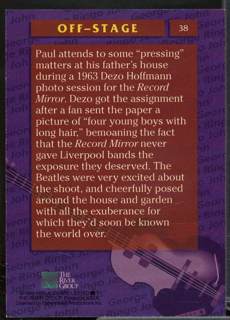 Paul attends some pressing matters 1993 The River Group Beatles Collection #38  Image 2