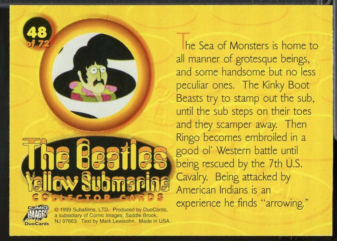 The Sea of Monsters Card 1999 Comic Images DuoCards Yellow Submarine #48  Image 2