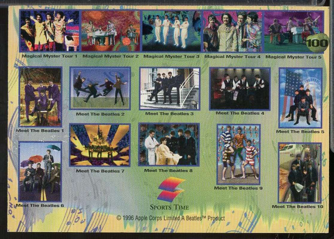 Checklist 5 Card 1996 Sports Time The Beatles #100  Image 2