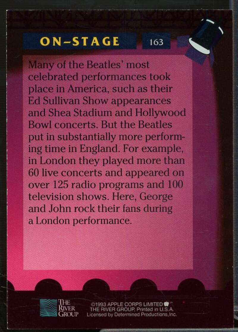 Beatles' most celebrated Card 1993 The River Group Beatles Collection #163  Image 2