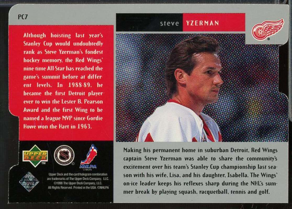 Steve Yzerman 1997 Black Diamond Premium Cut Quadruple Diamond Horizontal #PC7  Image 2