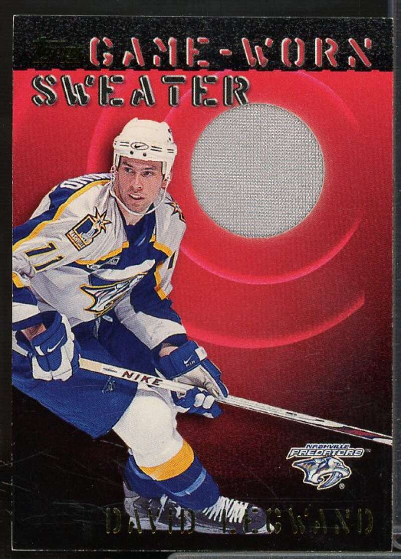 David Legwand Card 2000-01 Topps Game Worn Sweaters #GWDL  Image 1