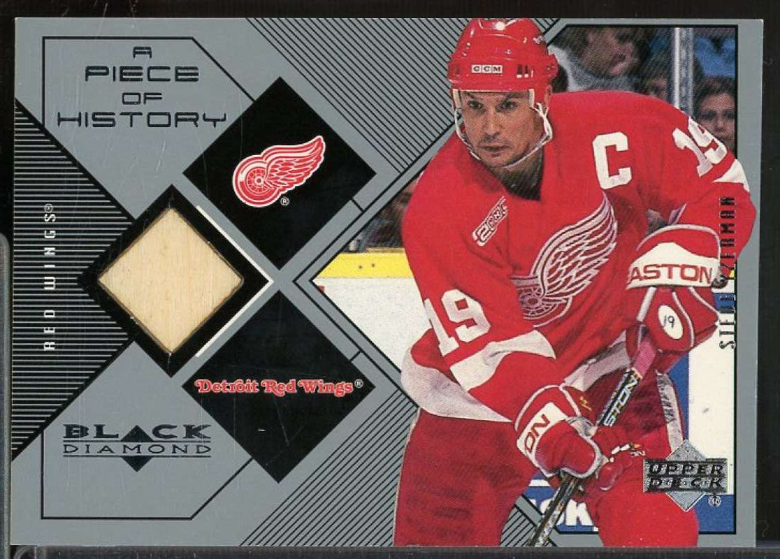 Steve Yzerman Card 1999-00 Black Diamond A Piece of History #SY  Image 1