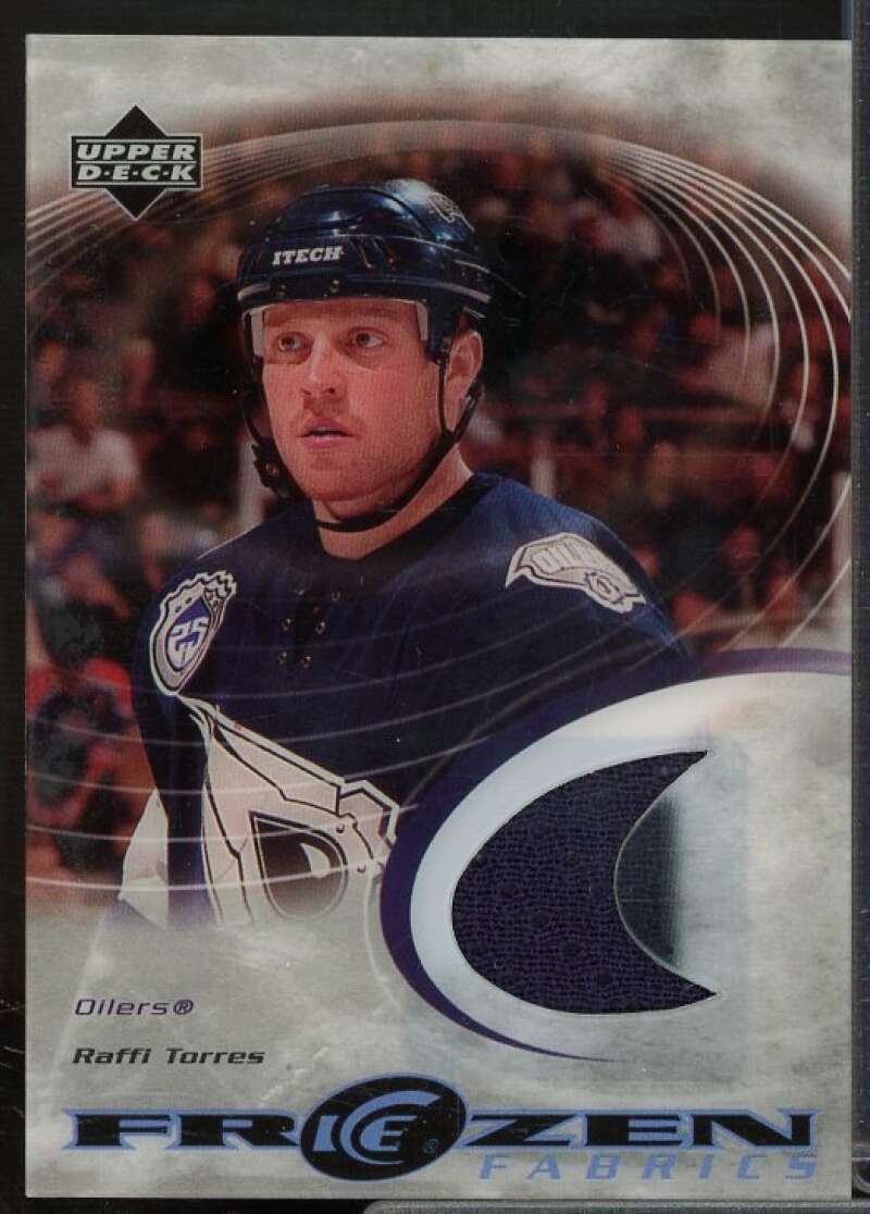 Raffi Torres Card 2003-04 Upper Deck Ice Frozen Fabrics #FFRT  Image 1