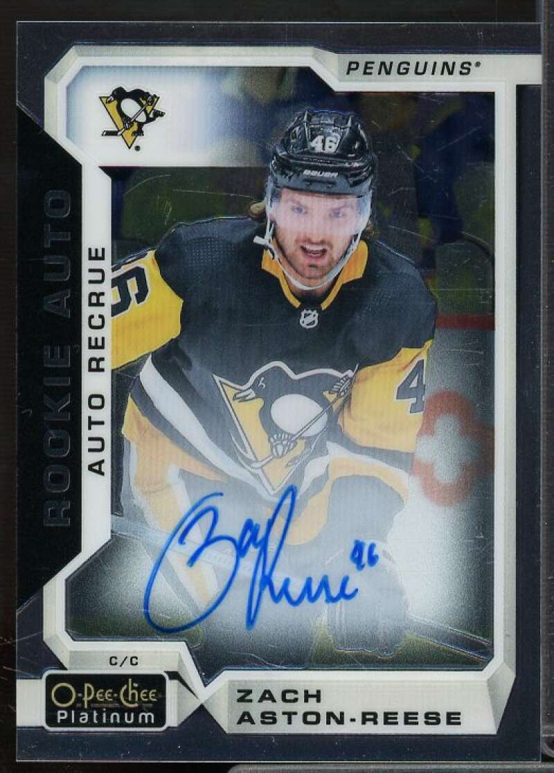 Zach Aston-Reese E Card 2018-19 O-Pee-Chee Platinum Rookie Autographs #RZA  Image 1