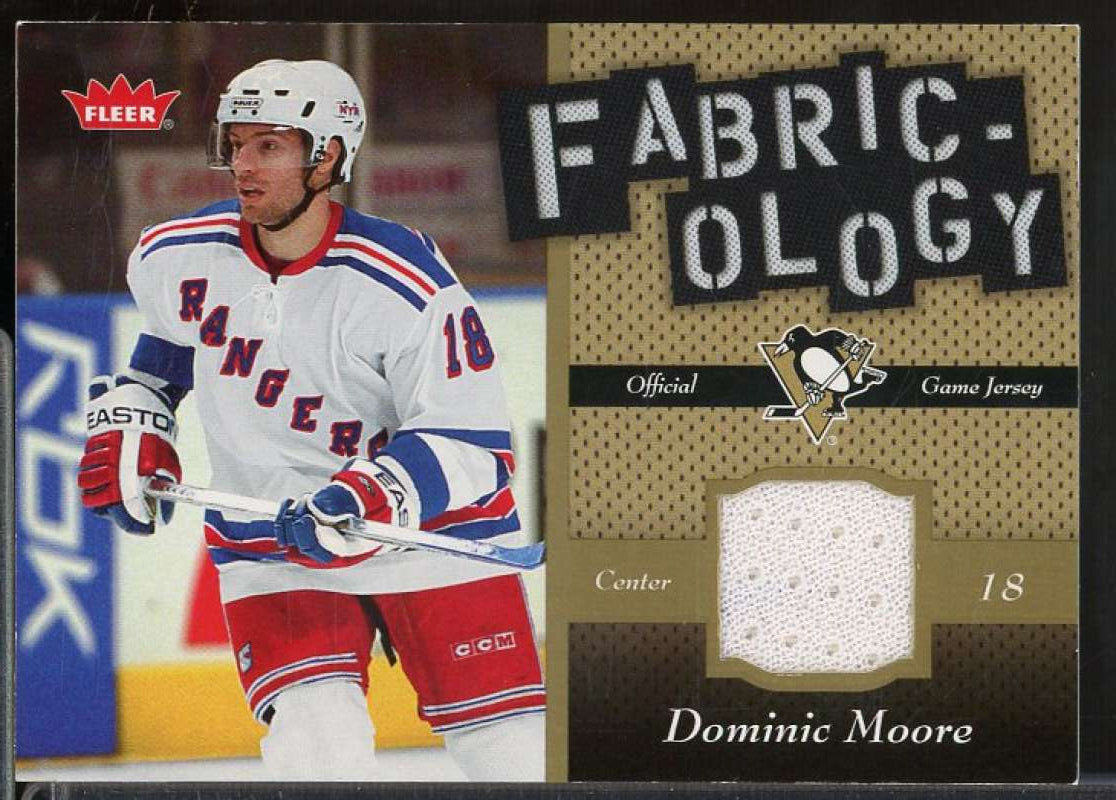 Dominic Moore Card 2006-07 Fleer Fabricology #FDM  Image 1