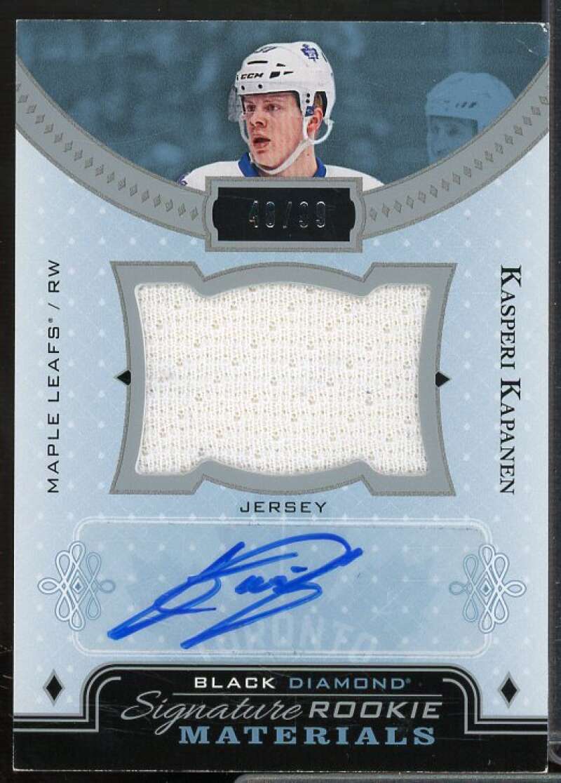 Kasperi Kapanen 2016-17 Black Diamond Signature Rookie Materials Jersey #SRJKK  Image 1