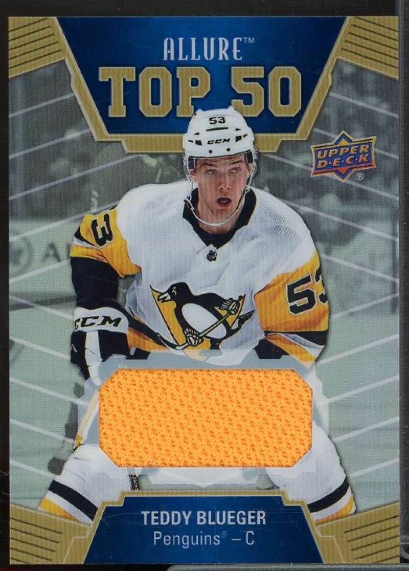 Teddy Blueger C Card 2019-20 Upper Deck Allure Top 50 Jerseys #T5046  Image 1