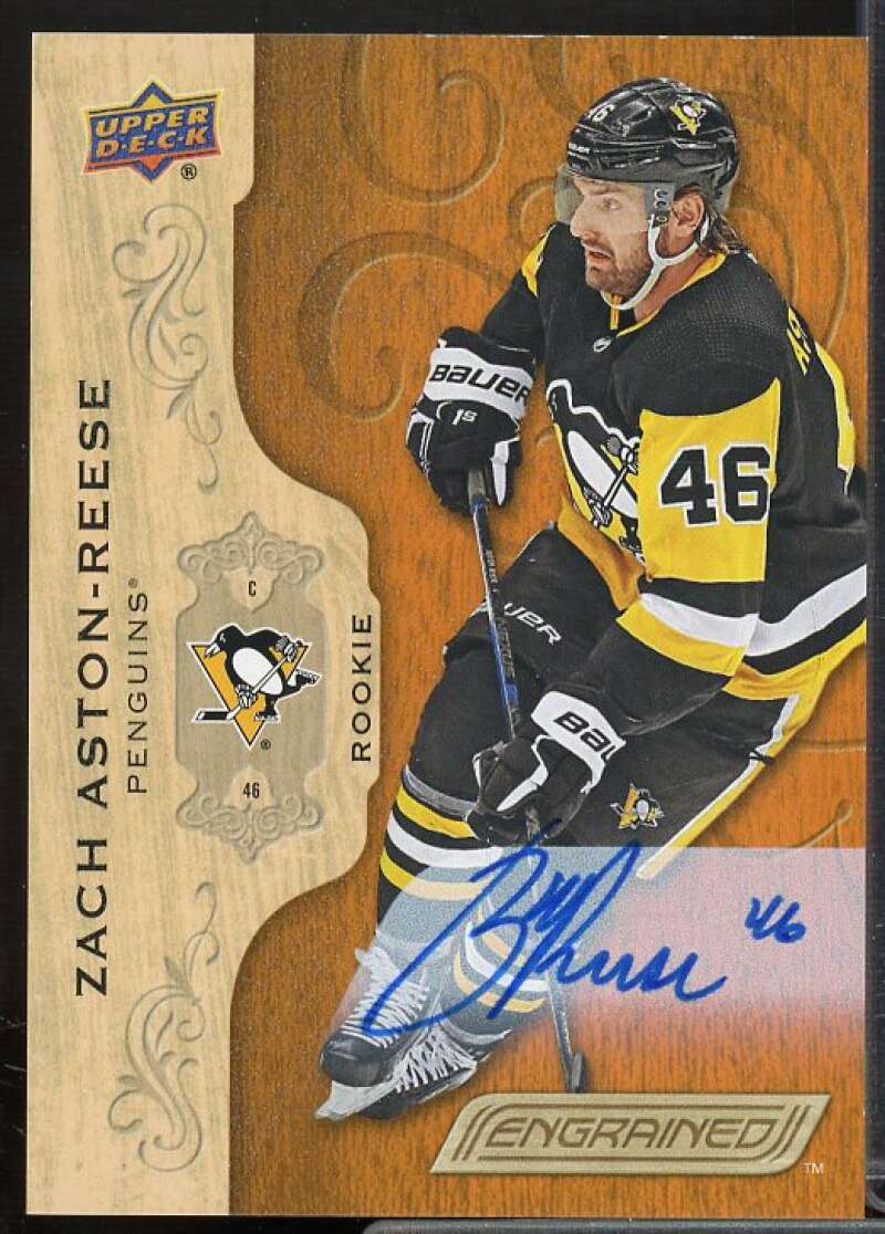 Zach Aston-Reese C Card 2018-19 Upper Deck Engrained Autographs #62  Image 1