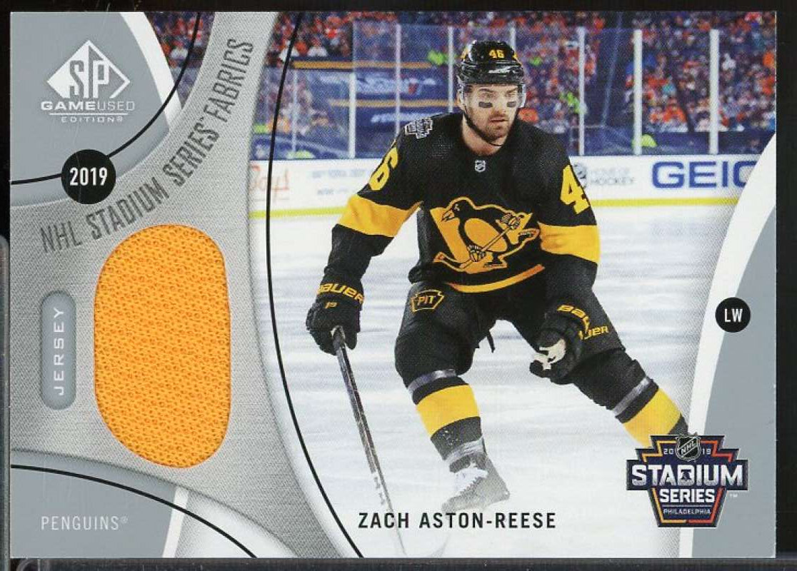 Zach Aston-Reese Card 2019-20 SP Game Used '19 Stadium Series Fabrics #SSZA  Image 1