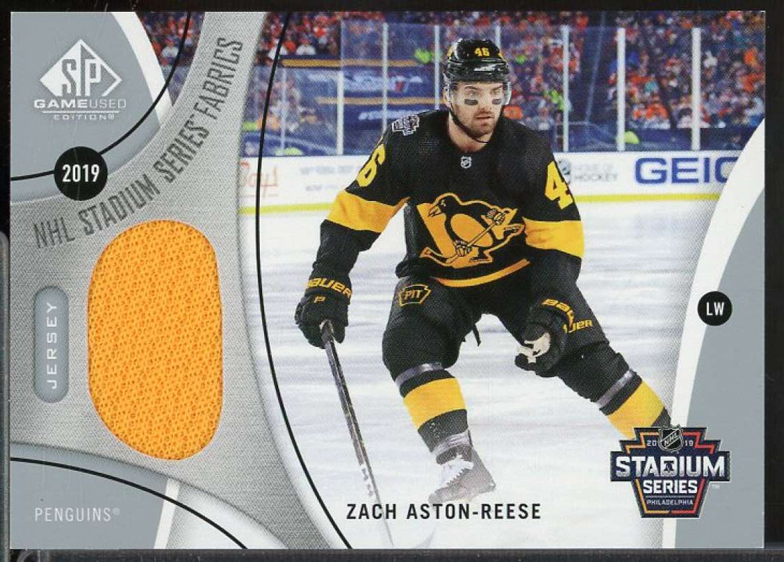 Zach Aston-Reese Card 2019-20 SP Game Used '19 Stadium Series Fabrics #SSZA  Image 1