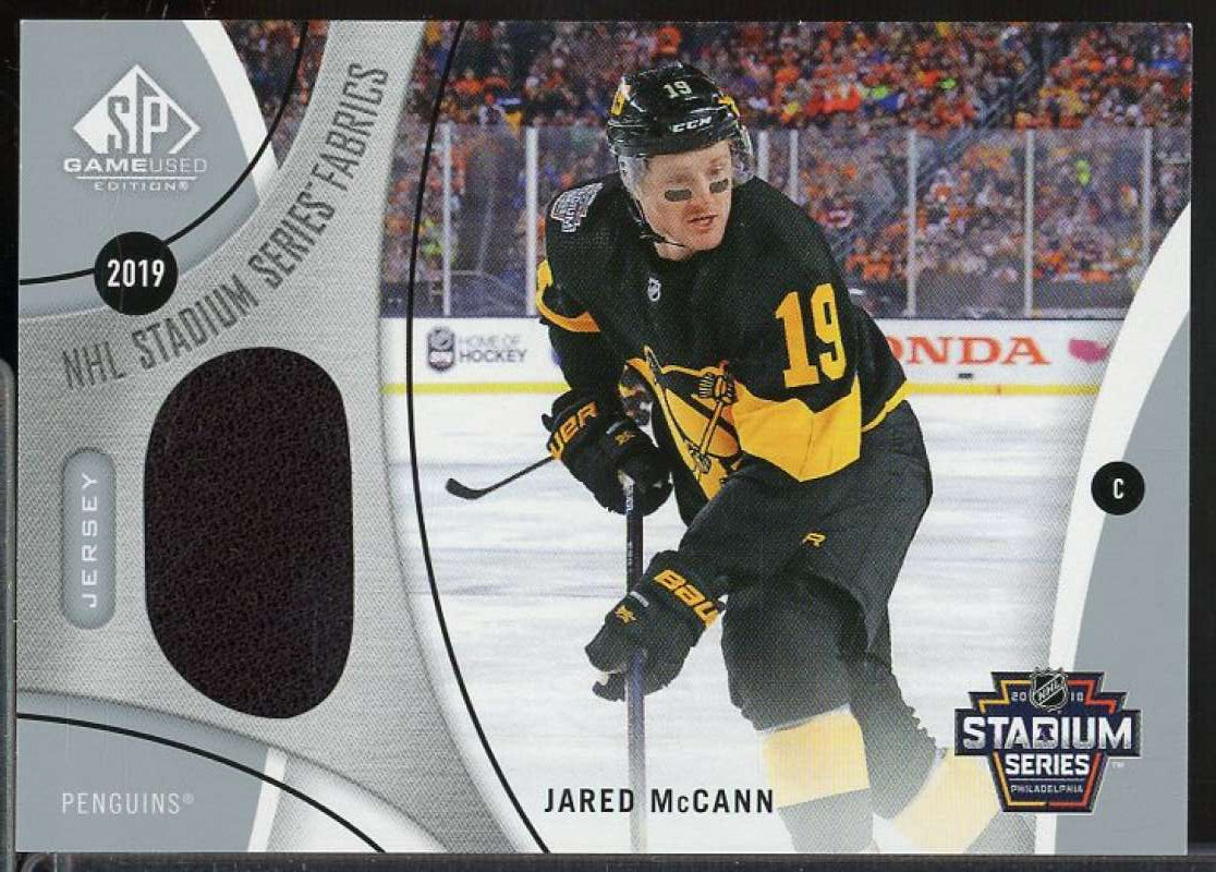 Jared McCann Card 2019-20 SP Game Used '19 Stadium Series Fabrics #SSJM  Image 1