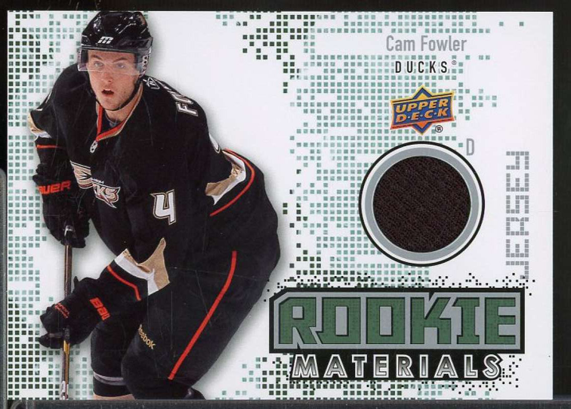 Cam Fowler Card 2010-11 Upper Deck Rookie Materials #RMCF  Image 1