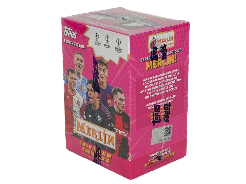 2023/24 Topps Chrome Merlin UEFA Club Competitions Soccer 7-Pack Blaster Box Image 2