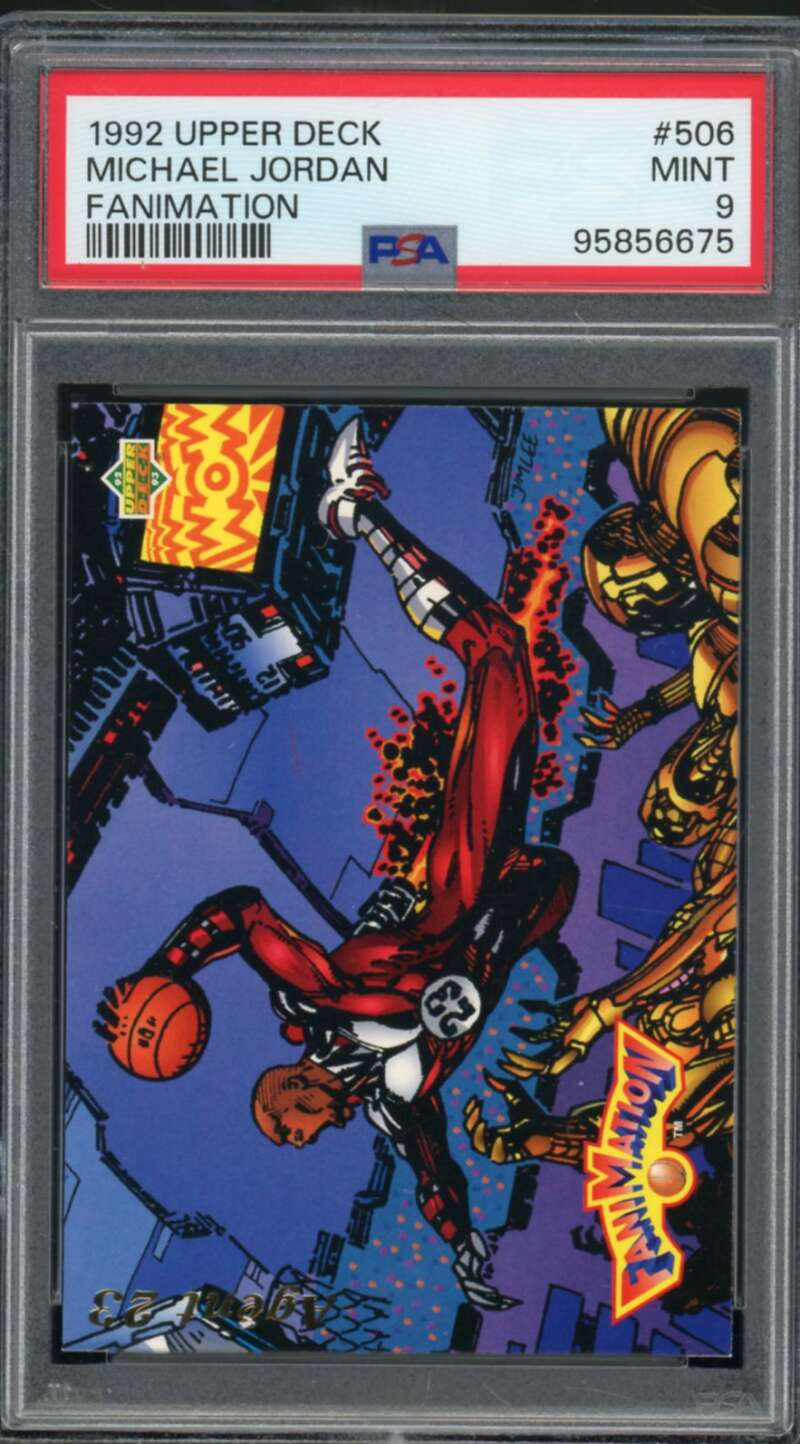 Michael Jordan Card 1992-93 Upper Deck Fanimation #506 PSA 9 Image 1