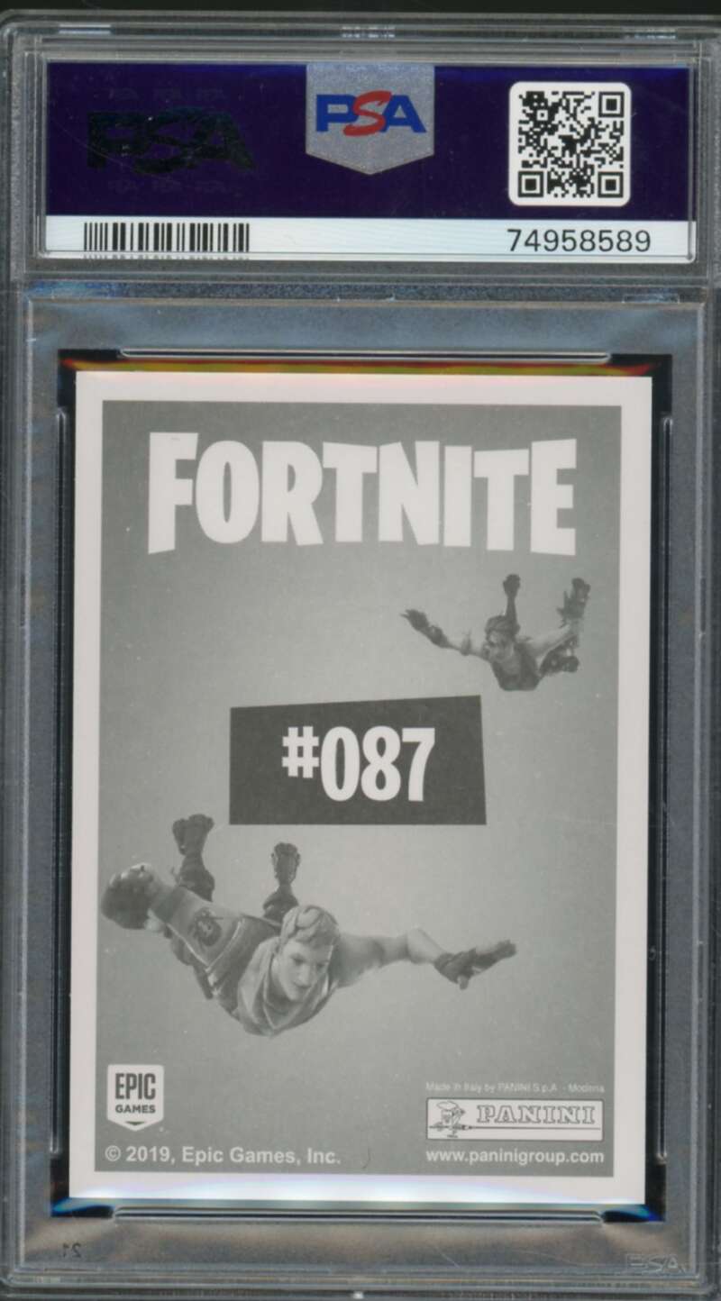 Black Knight Card 2019 Panini Fortnite USA Sticker (pop 8) #87 PSA 10 Image 2