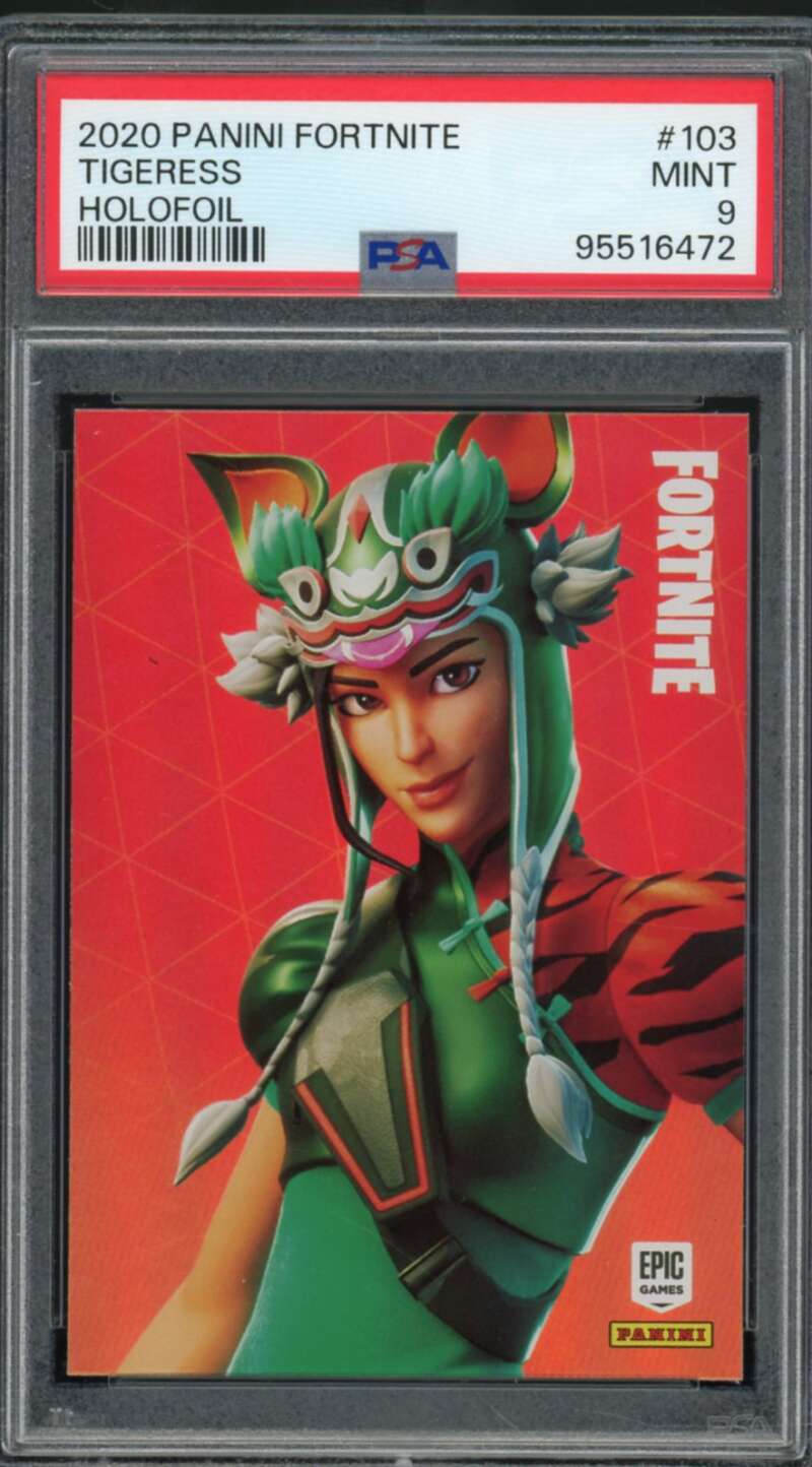 Tigeress Card 2020 Panini Fortnite USA Holofoil #103 PSA 9 Image 1