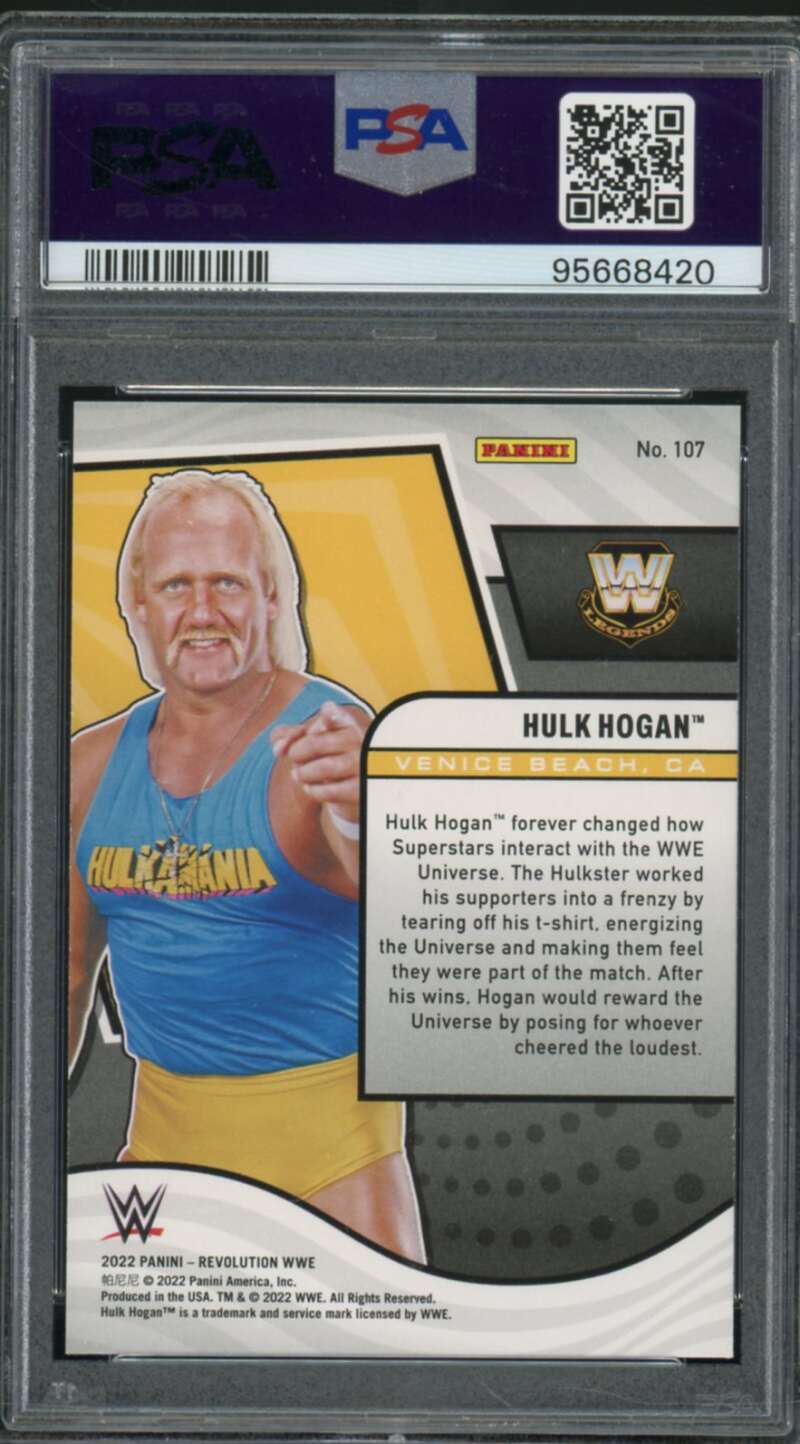 Hulk Hogan Card 2022 Revolution WWE (pop 3) #107 PSA 9 Image 2