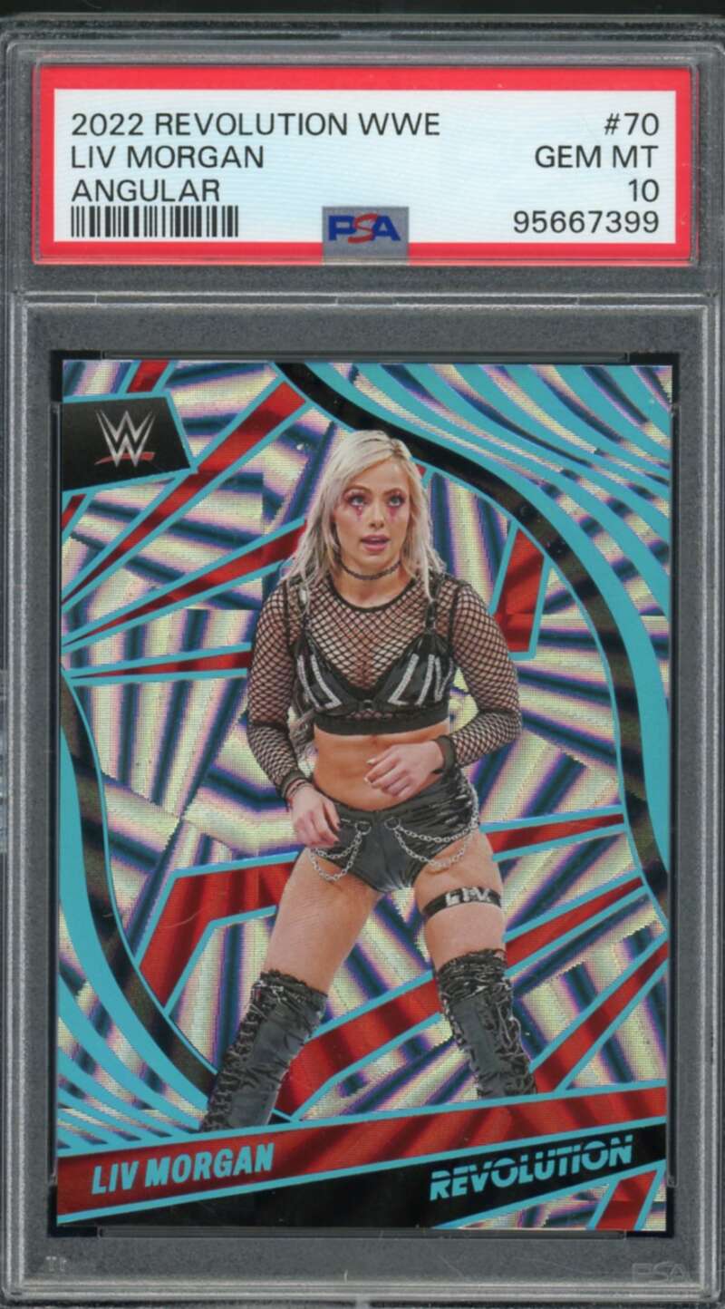 Liv Morgan Card 2022-23 Revolution WWE Angular (pop 2) #70 PSA 10 Image 1