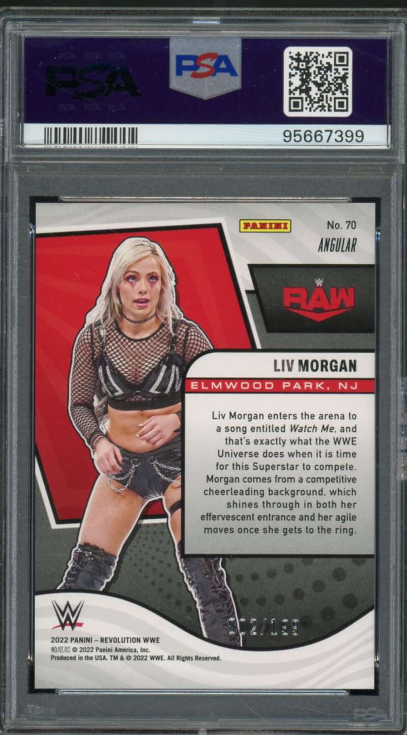 Liv Morgan Card 2022-23 Revolution WWE Angular (pop 2) #70 PSA 10 Image 2