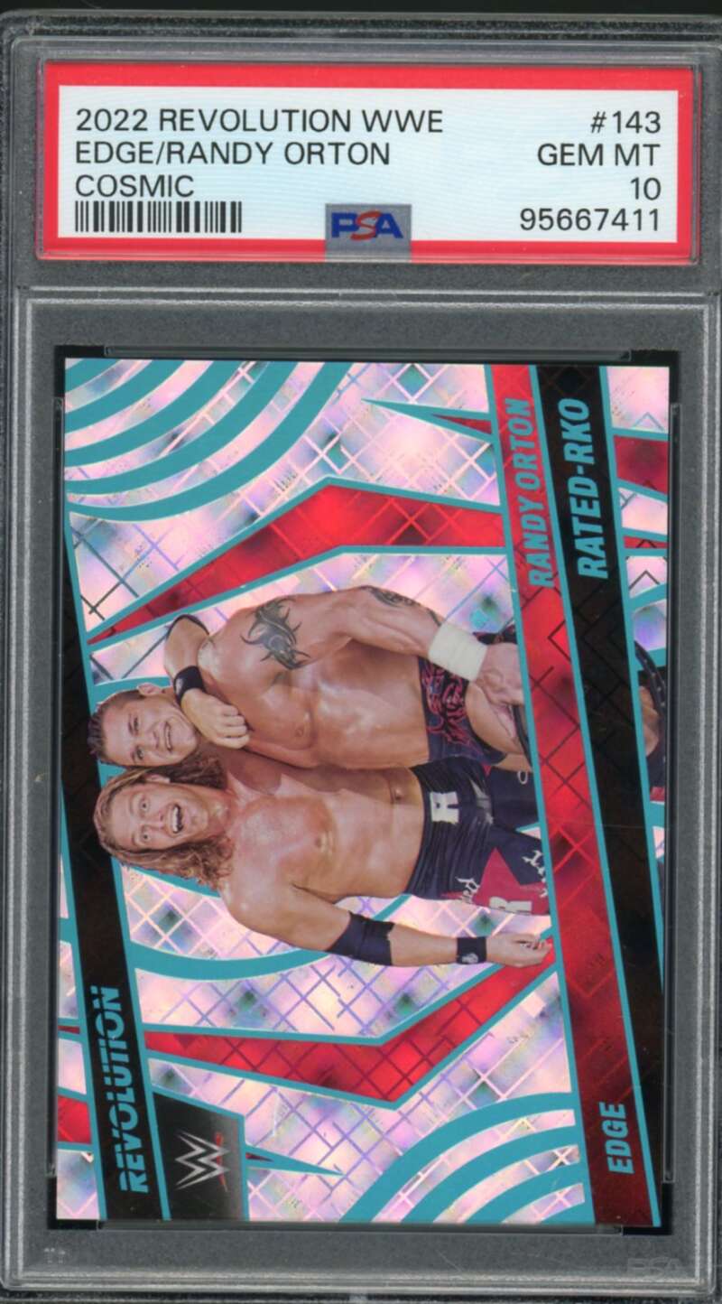 Edge Card 2022 Revolution WWE WWE Cosmic (pop 2) #143 PSA 10 Image 1