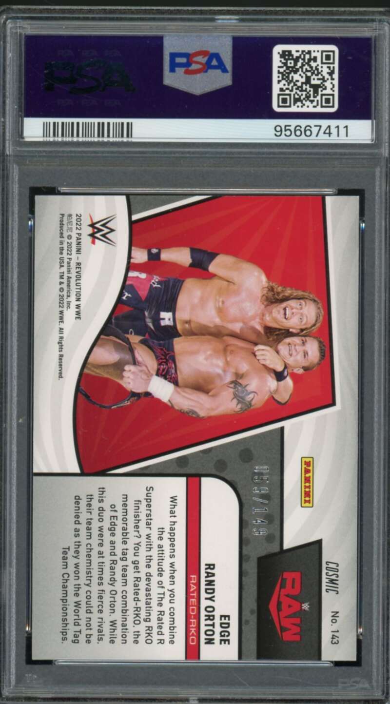 Edge Card 2022 Revolution WWE WWE Cosmic (pop 2) #143 PSA 10 Image 2