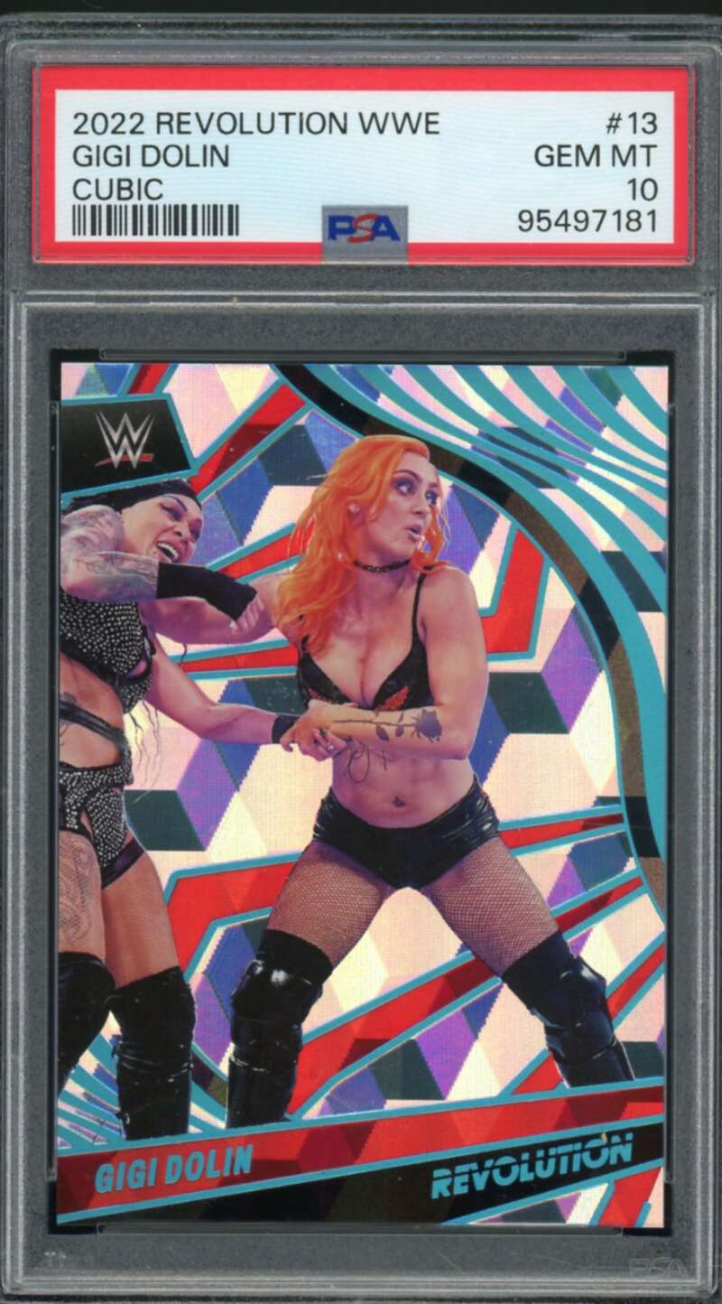 Gigi Dolin Card 2022 Revolution WWE Cubic (pop 2) #13 PSA 10 Image 1