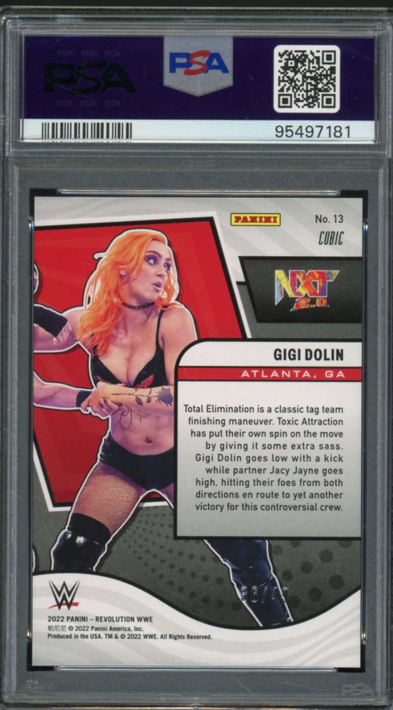 Gigi Dolin Card 2022 Revolution WWE Cubic (pop 2) #13 PSA 10 Image 2