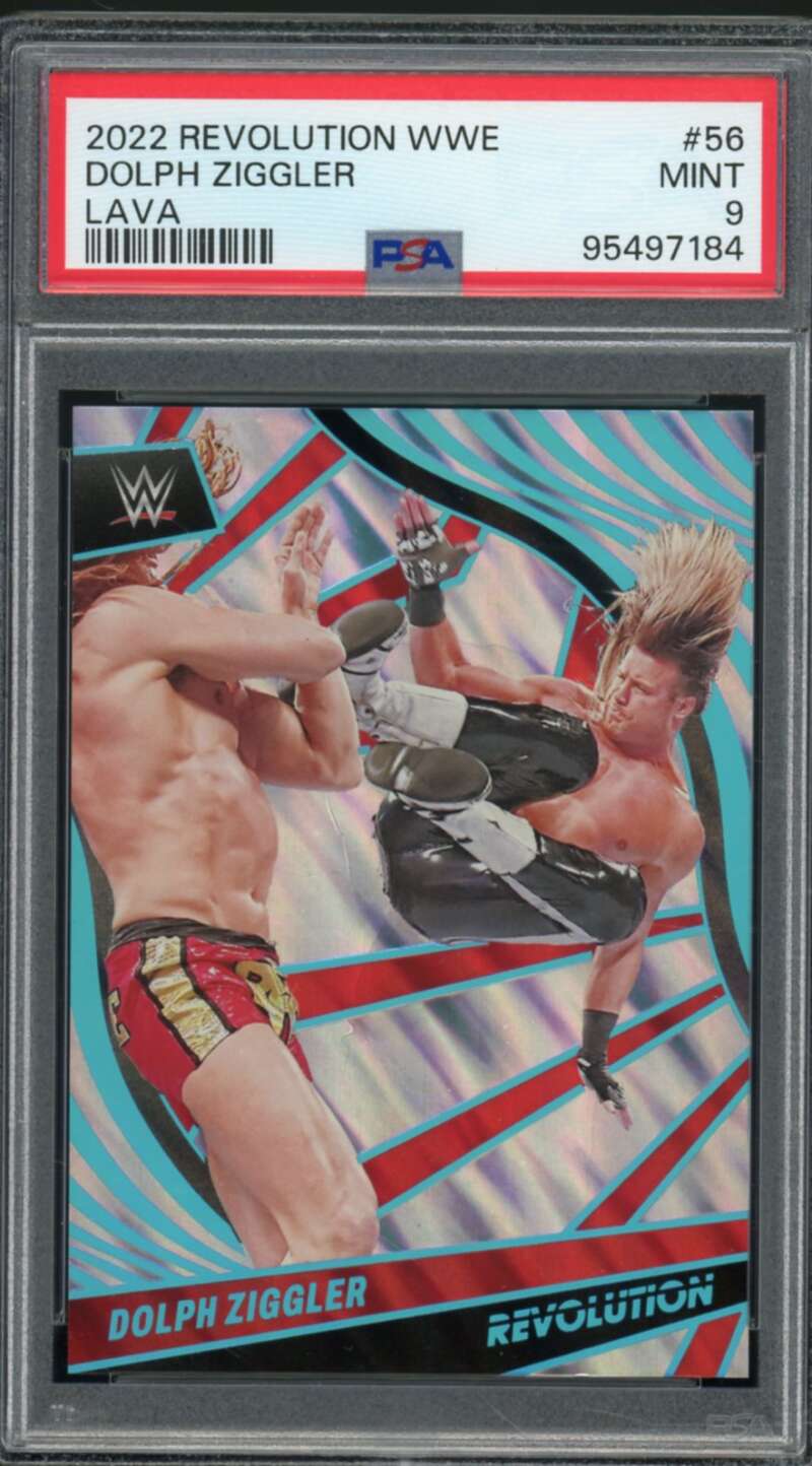 Dolph Ziggler Card 2022 Revolution WWE Lava (7/10) (pop 1) #56 PSA 9 Image 1