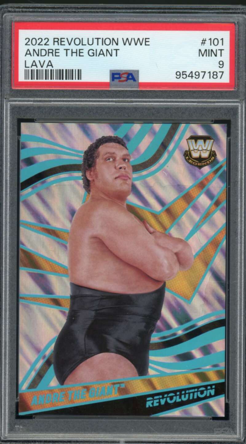 Andre The Giant Card 2022 Revolution WWE Lava (6/10) (pop 2) #101 PSA 9 Image 1