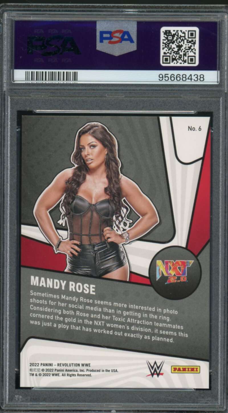 Mandy Rose Card 2022 Revolution WWE Supernova (pop 1) #6 PSA 9 Image 2