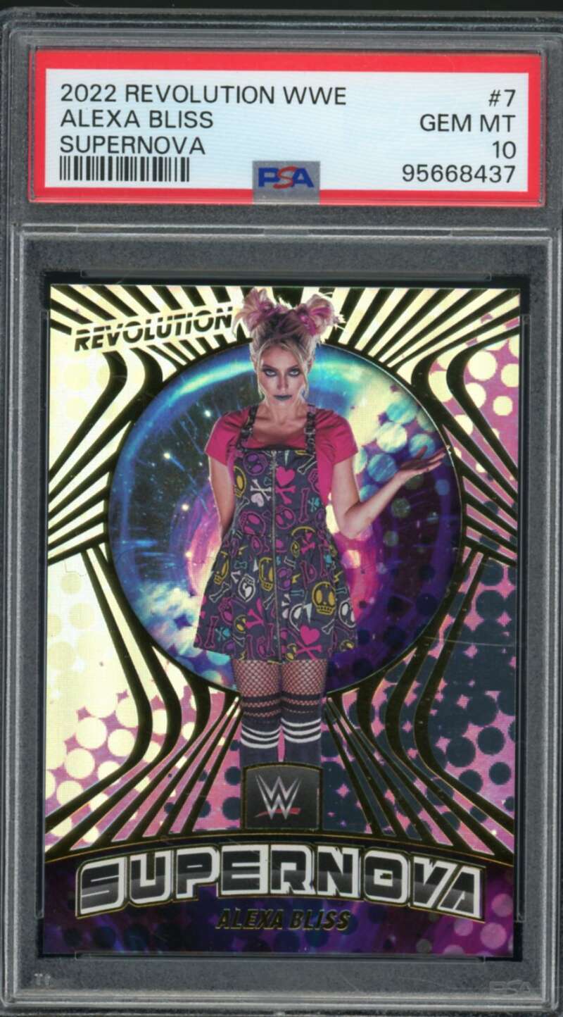 Alexa Bliss Card 2022 Revolution WWE Supernova (pop 4) #7 PSA 10 Image 1