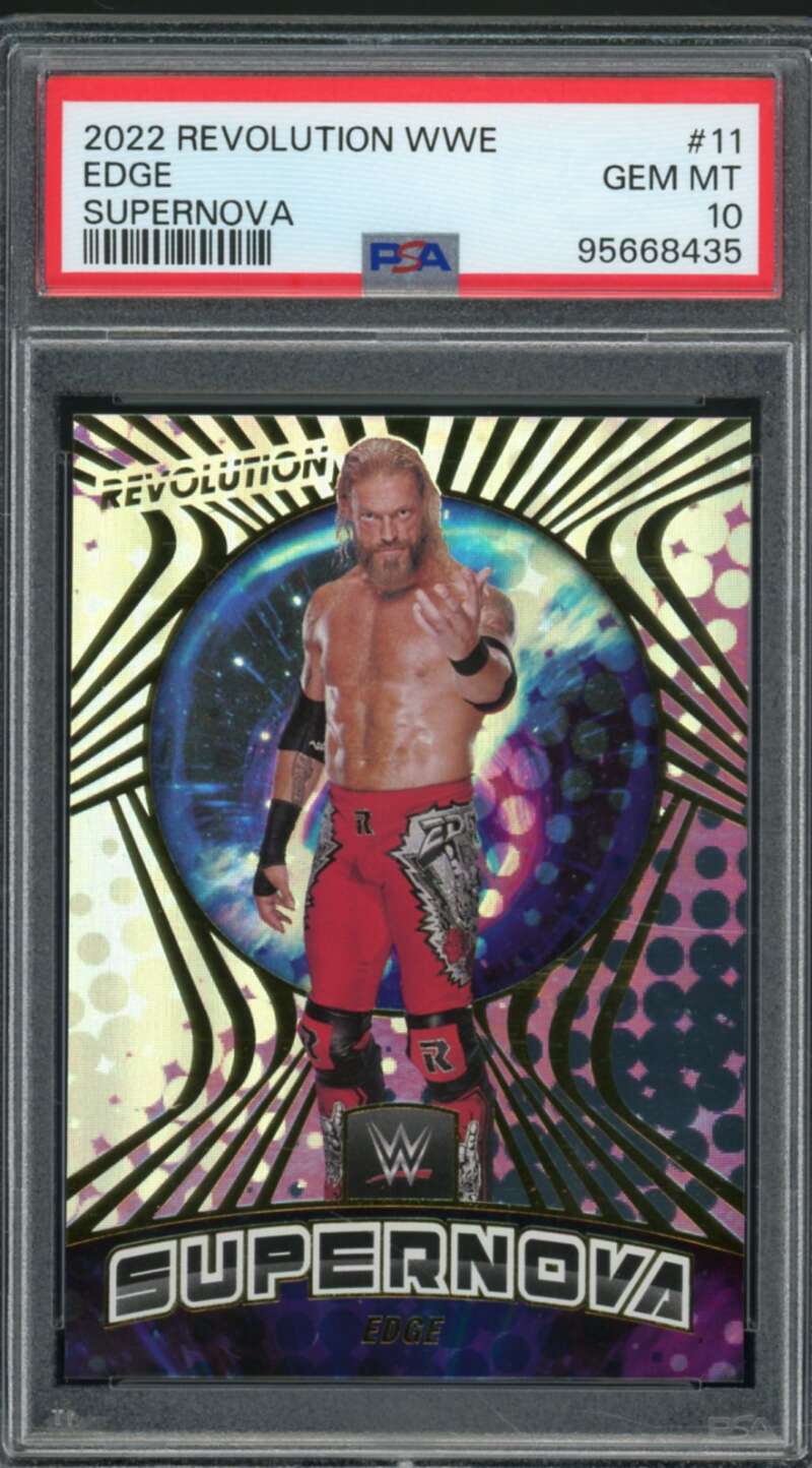 Edge Card 2022 Revolution WWE Supernova (pop 1) #11 PSA 10 Image 1