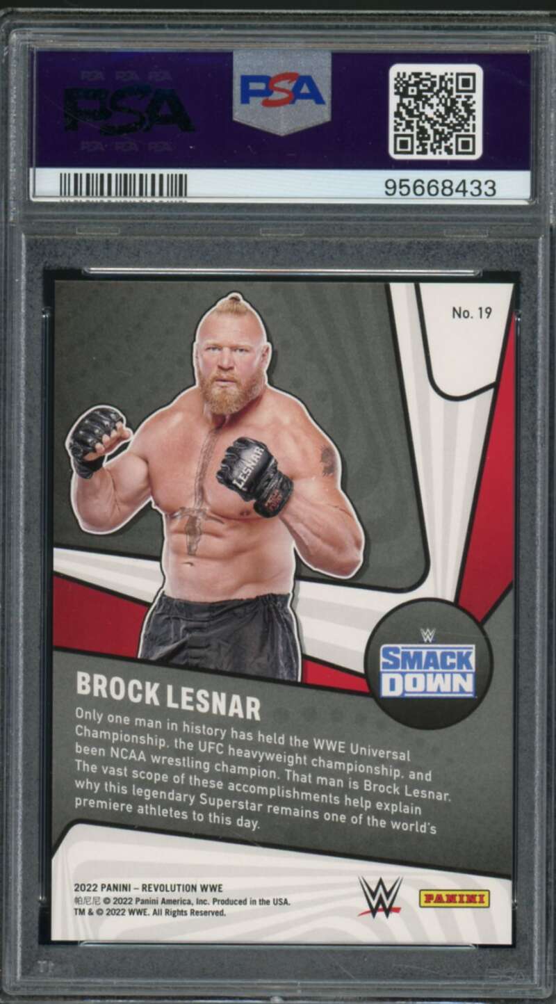 Brock Lesnar Card 2022 Revolution WWE Supernova (pop 1) #19 PSA 10 Image 2