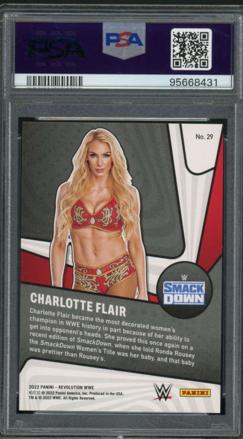 Charlotte Flair Card 2022 Panini Revolution WWE Supernova (pop 1) #29 PSA 10 Image 2