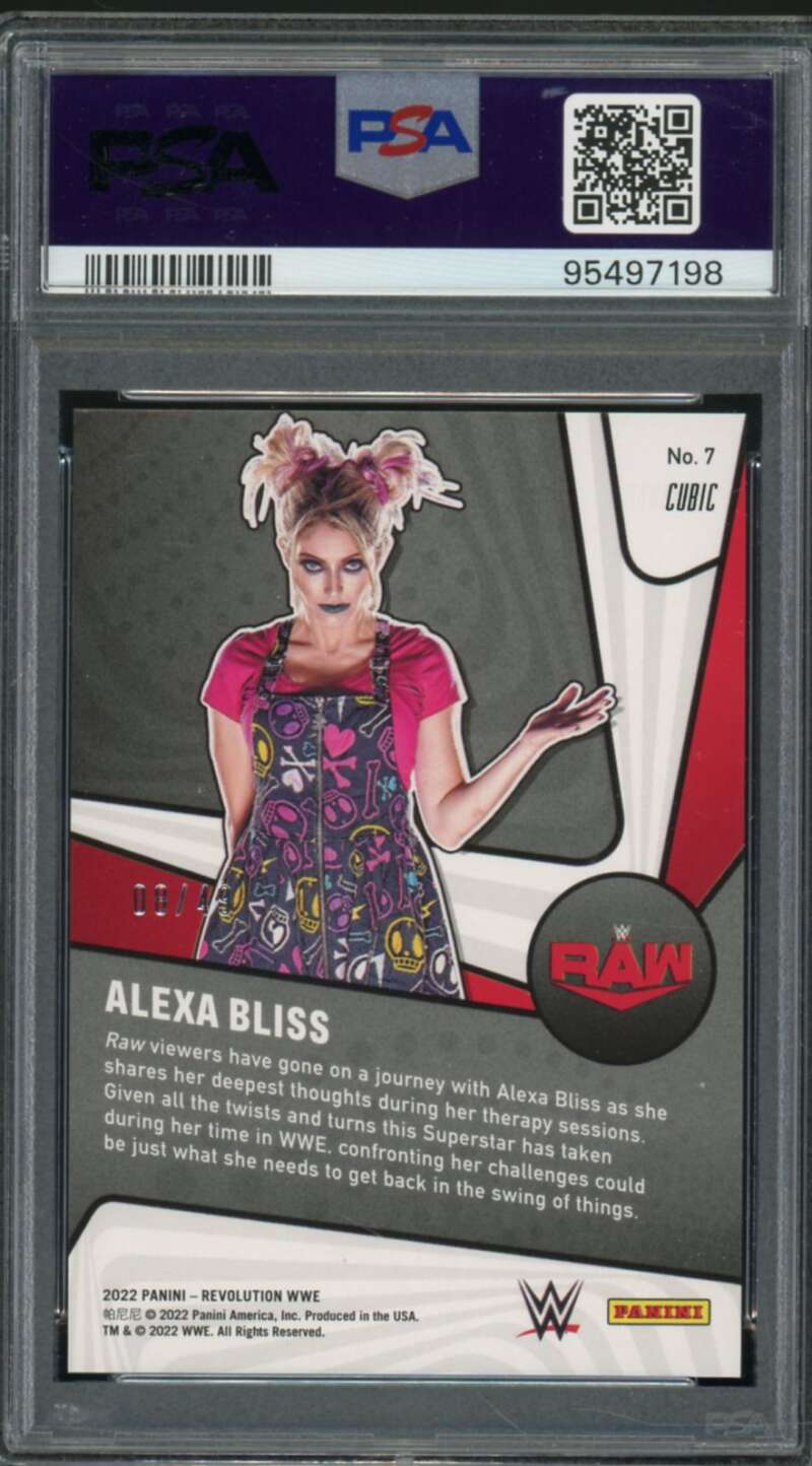 Alexa Bliss Card 2022 Revolution WWE Supernova Cubic (pop 2) #7 PSA 10 Image 2