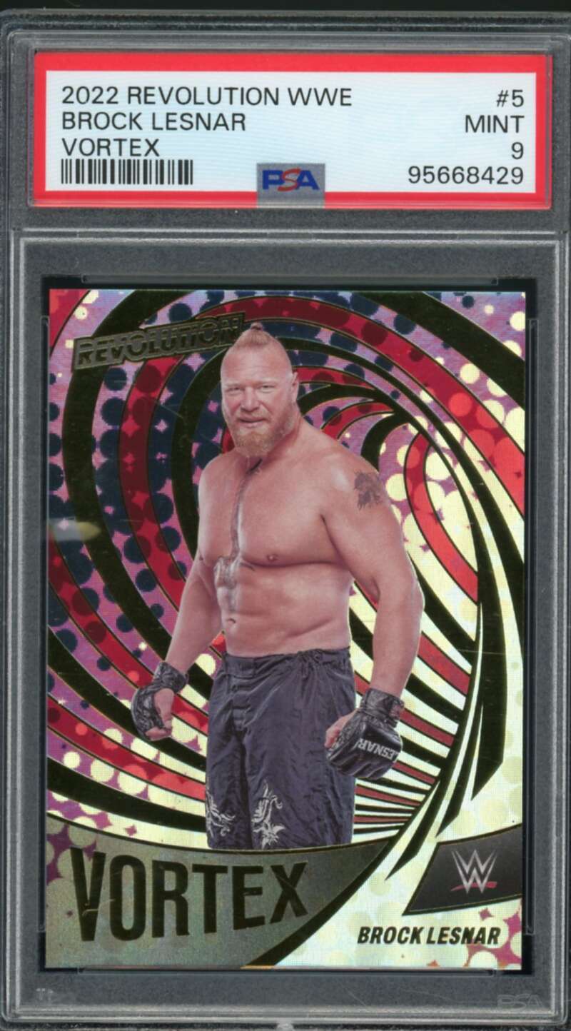 Brock Lesnar Card 2022 Revolution WWE Vortex (pop 2) #5 PSA 9 Image 1