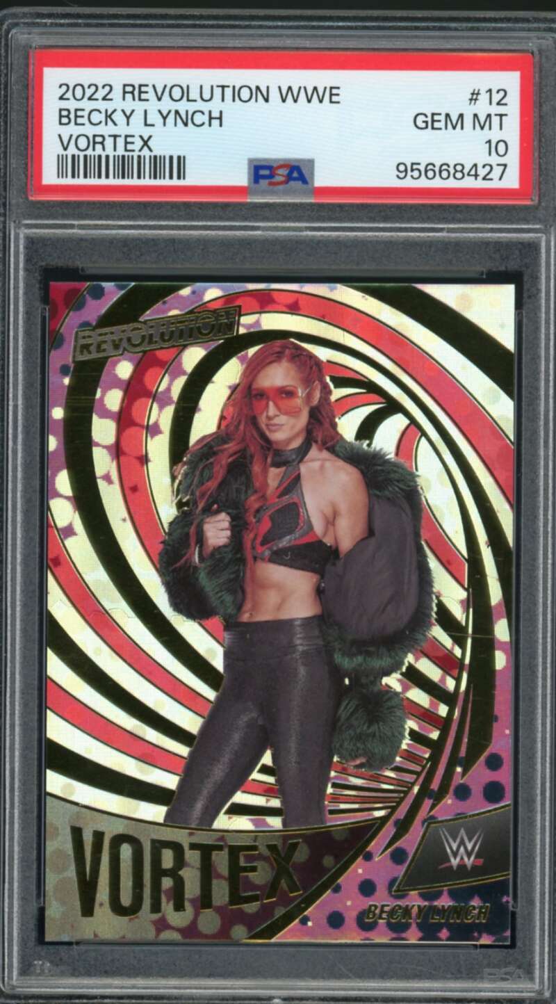 Becky Lynch Card 2022 Revolution WWE Vortex (pop 2) #12 PSA 10 Image 1