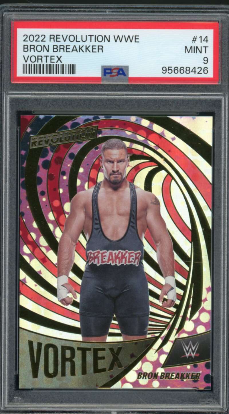 Bron Breakker Card 2022 Revolution WWE Vortex (pop 2) #14 PSA 9 Image 1