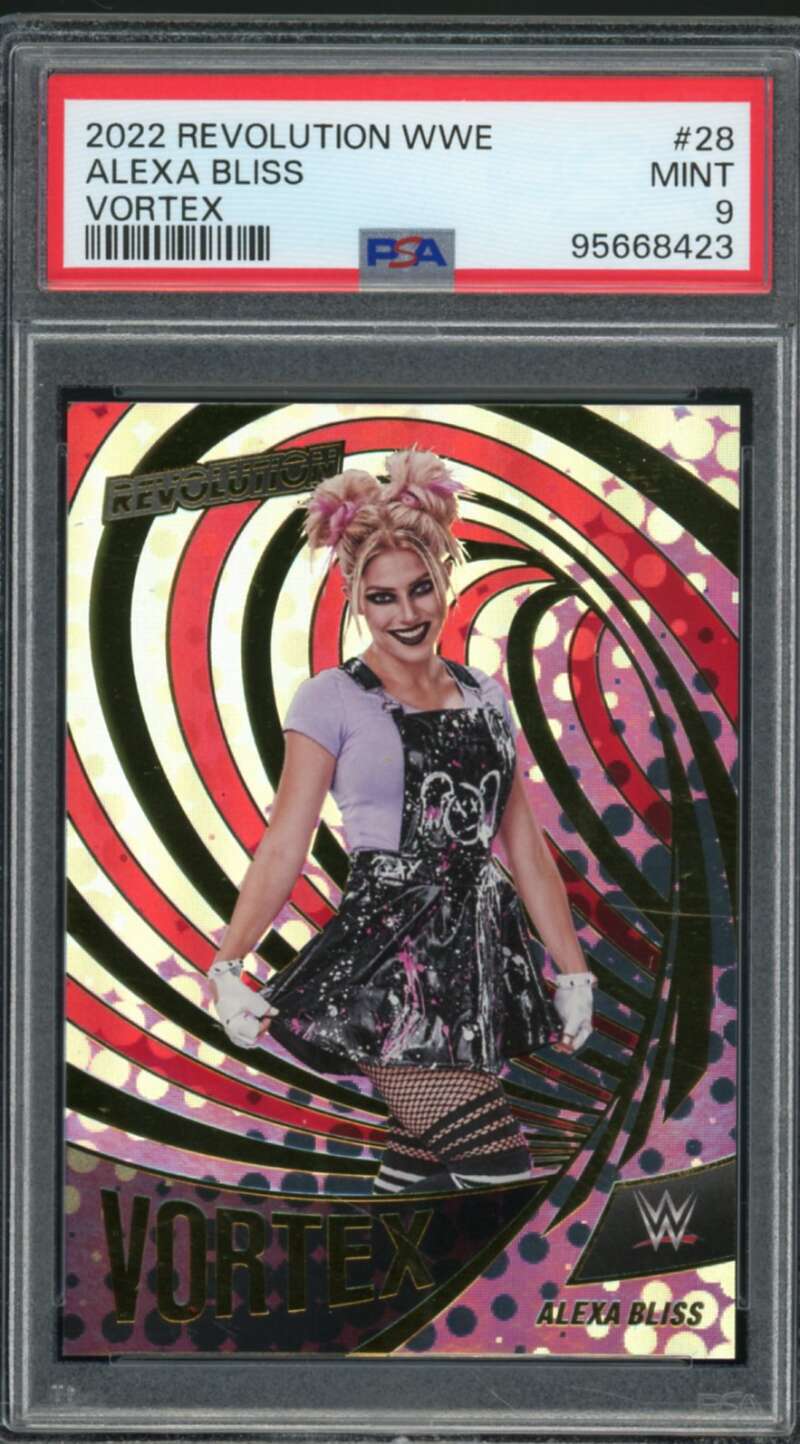 Alexa Bliss Card 2022 Revolution WWE Vortex (pop 2) #28 PSA 9 Image 1