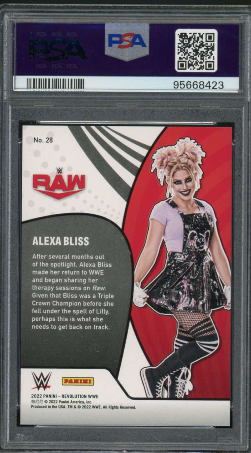 Alexa Bliss Card 2022 Revolution WWE Vortex (pop 2) #28 PSA 9 Image 2