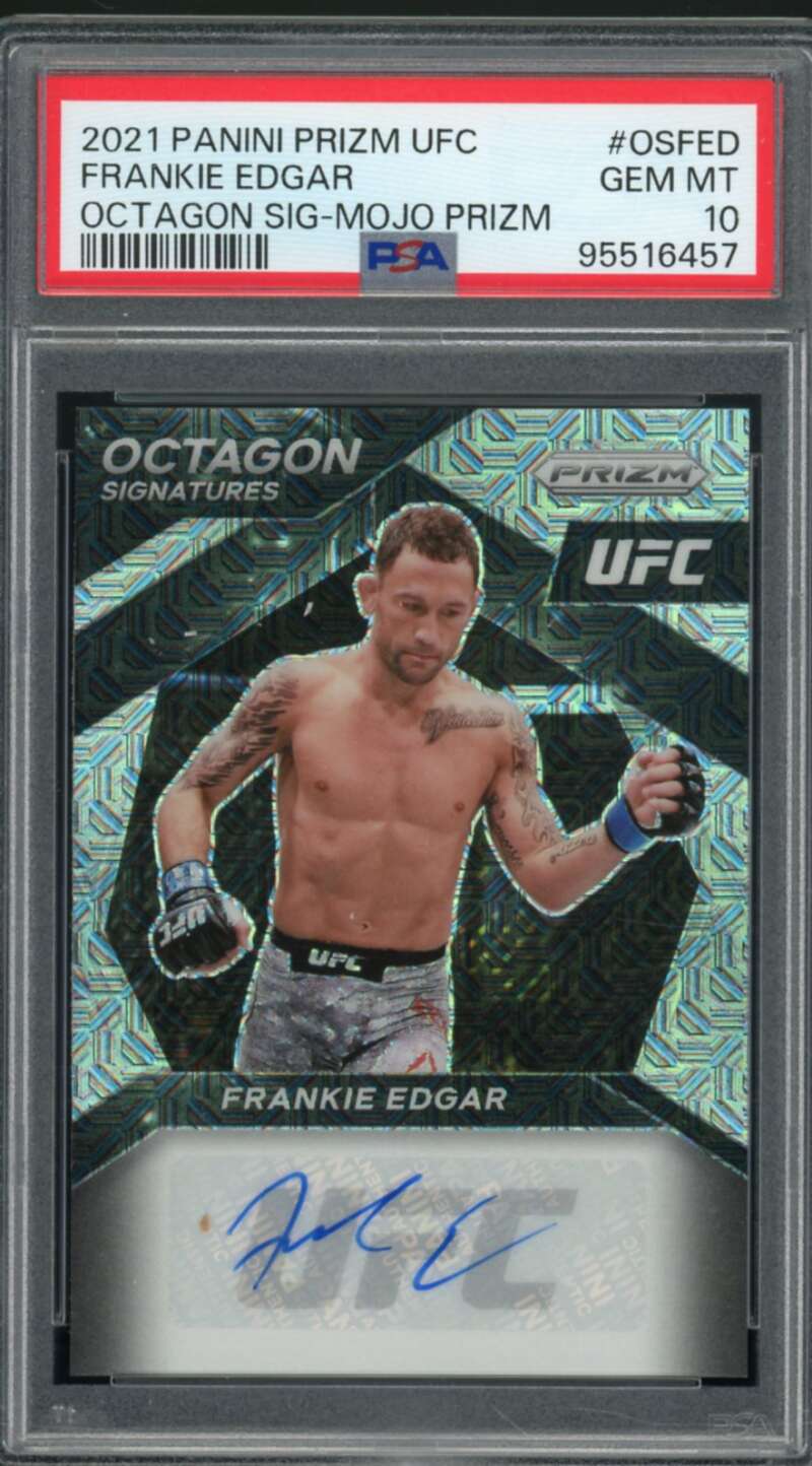 Frankie Edgar 2021 Panini Prizm UFC Octagon Sig Mojo Prizm (6/25) #Osfed PSA 10 Image 1