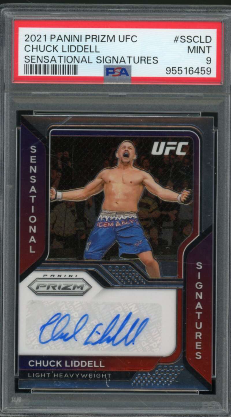 Chuck Liddell 2021 Panini Prizm UFC Sensational Signatures (pop 3) #SSCLD PSA 9 Image 1