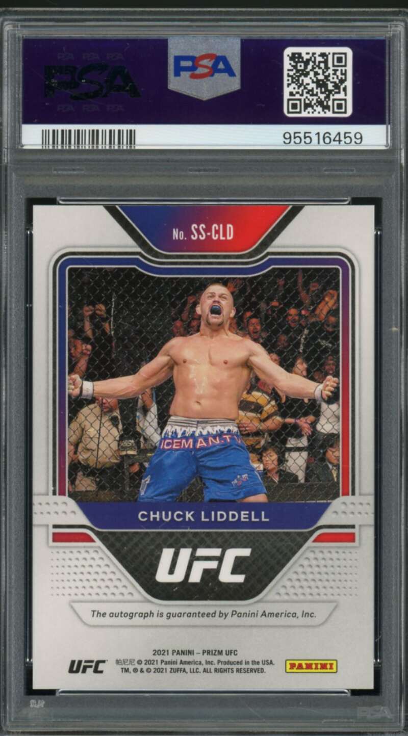 Chuck Liddell 2021 Panini Prizm UFC Sensational Signatures (pop 3) #SSCLD PSA 9 Image 2