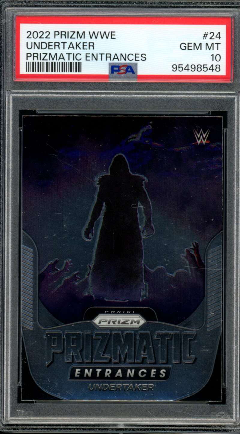 Undertaker Card 2022 Prizm WWE Prizmatic Entrances (pop 4) #24 PSA 10 Image 1